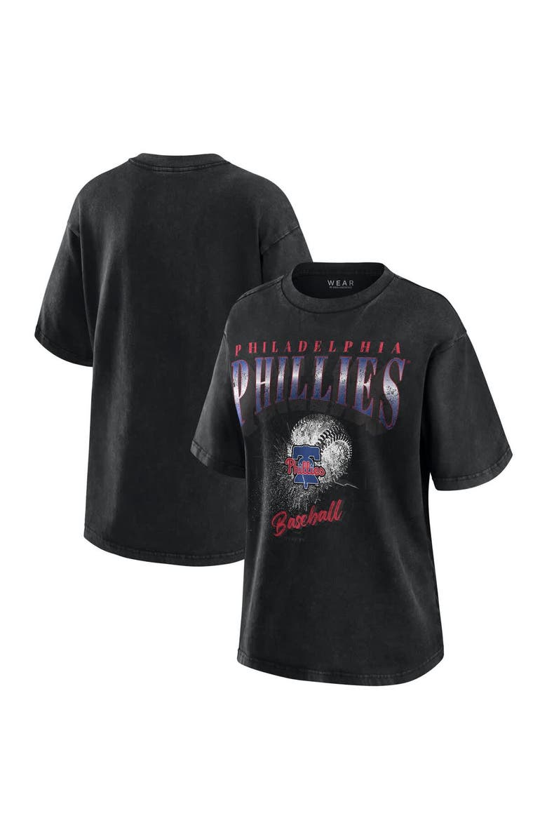 WEAR by Erin Andrews Women's WEAR by Erin Andrews  Charcoal Philadelphia Phillies Boyfriend T-Shirt, Alternate, color, Charcoal