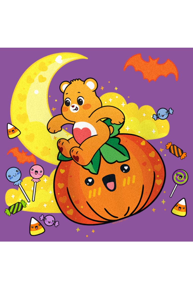 Girl's Care Bears Tenderheart Cute Halloween  Graphic T-Shirt, Alternate, color, Purple Berry
