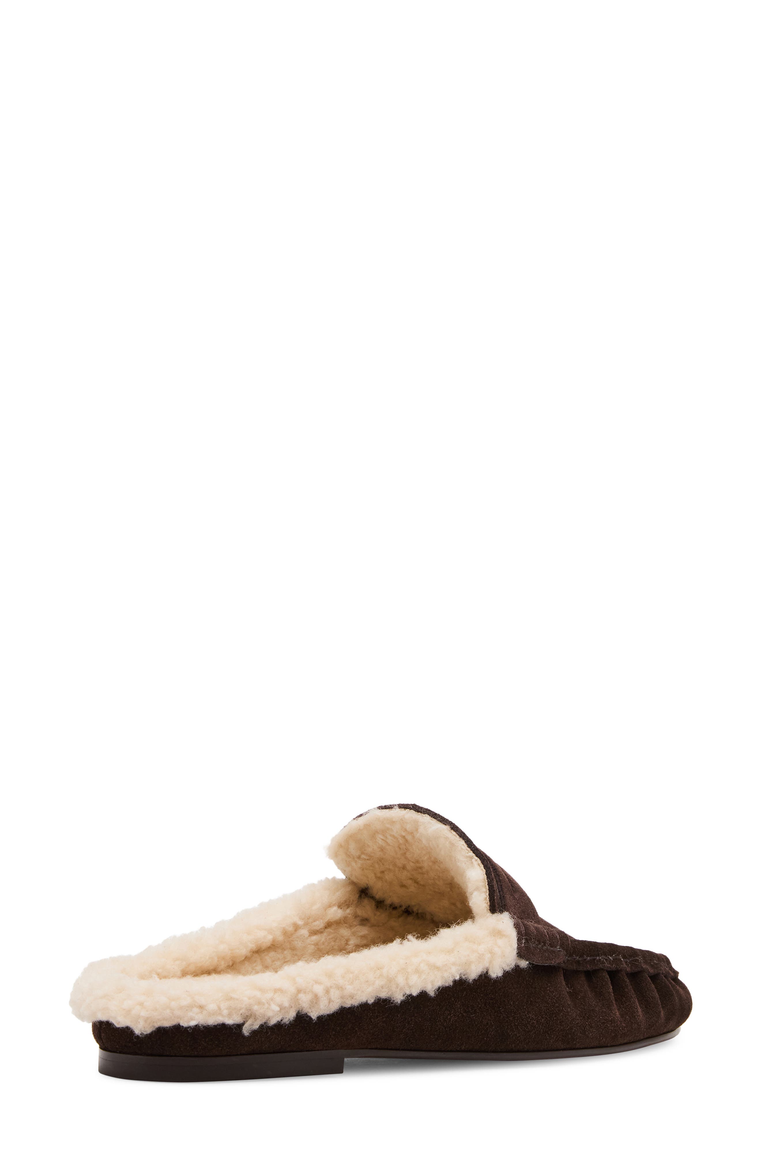 Steve Madden Rafe Faux Shearling Lined Mule, Alternate, color, Chocolate Brown Suede