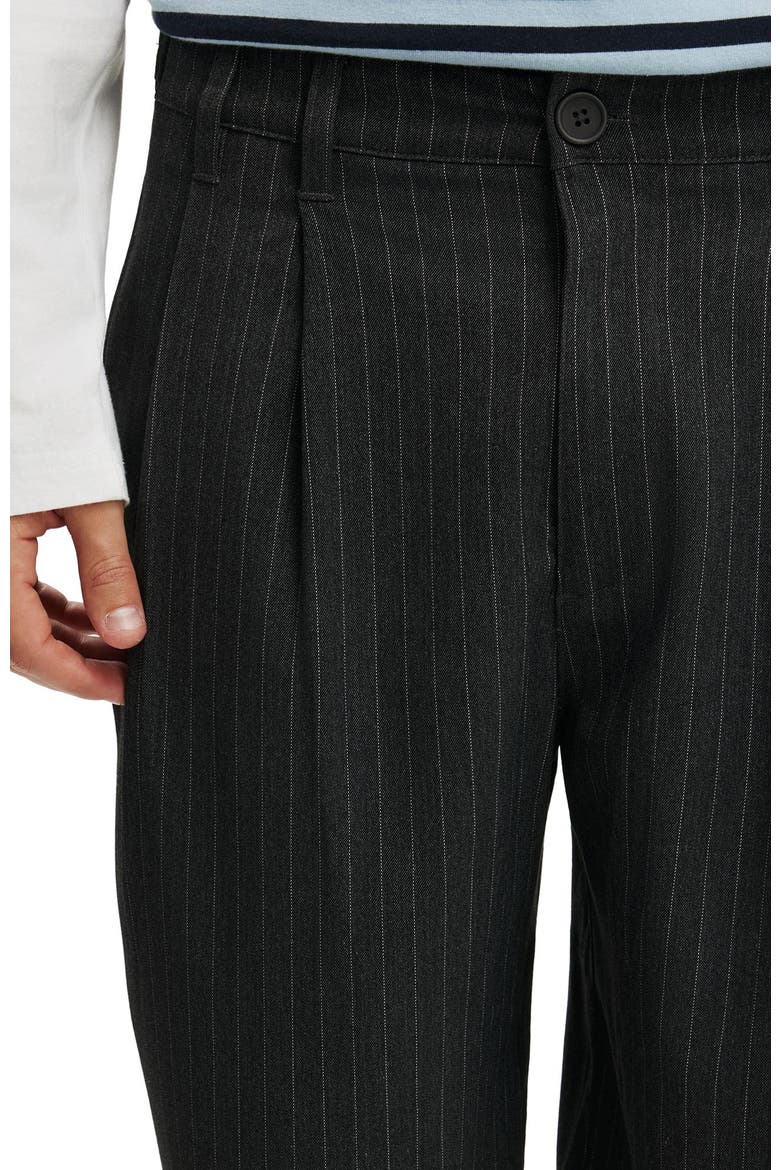 Men's Super Baggy Pleated Short, Alternate, color, Dark Charcoal Pinstripe