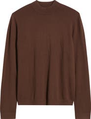 Open Edit Solid Mock Neck Sweater