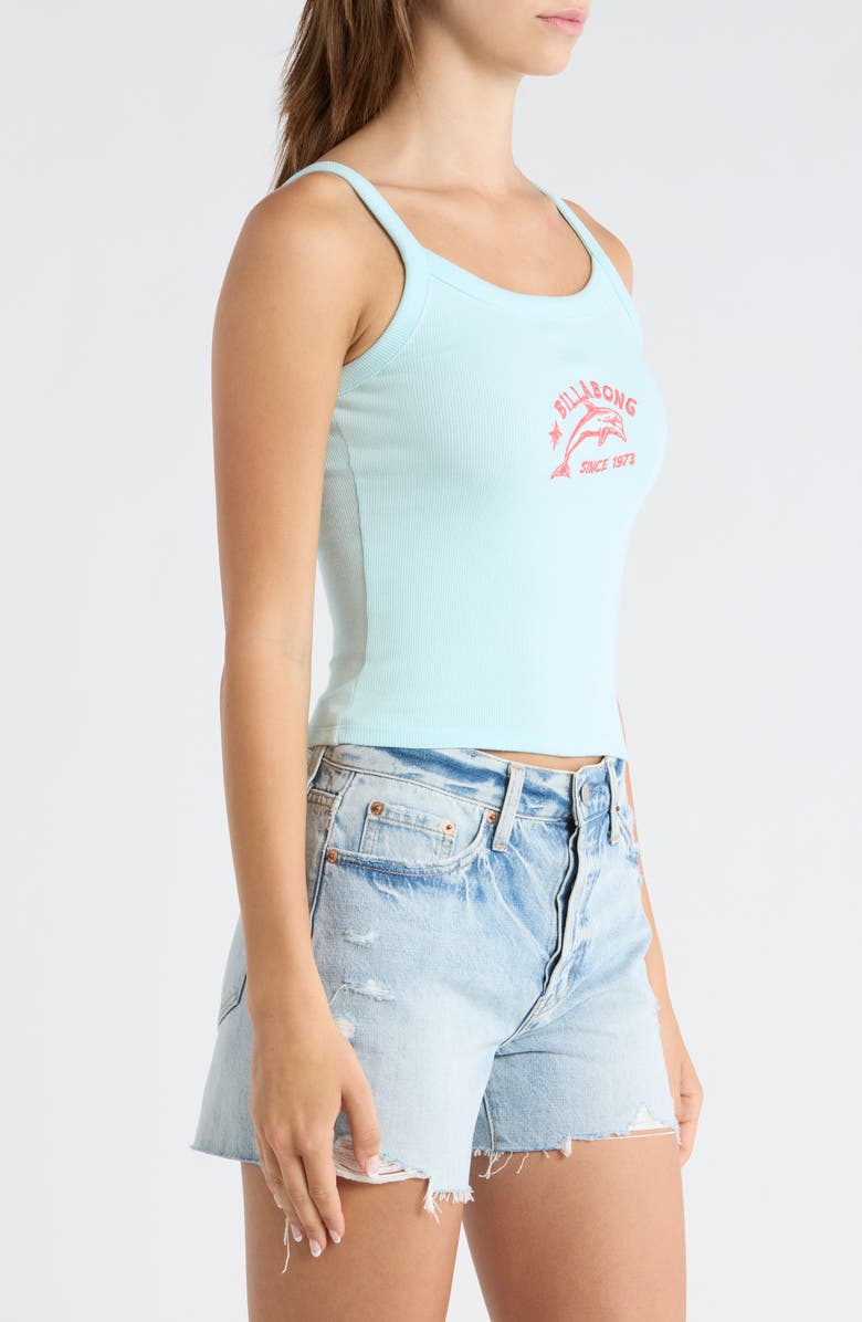 Billabong Day Trip Forever Graphic Rib Knit Tank, Alternate, color, Clearwater