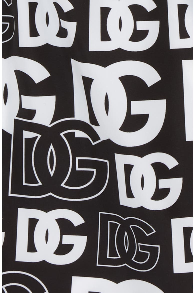 Kids' DG Logo Swim Trunks, Alternate, color, HNUVA DG B/ W FDO.NERO