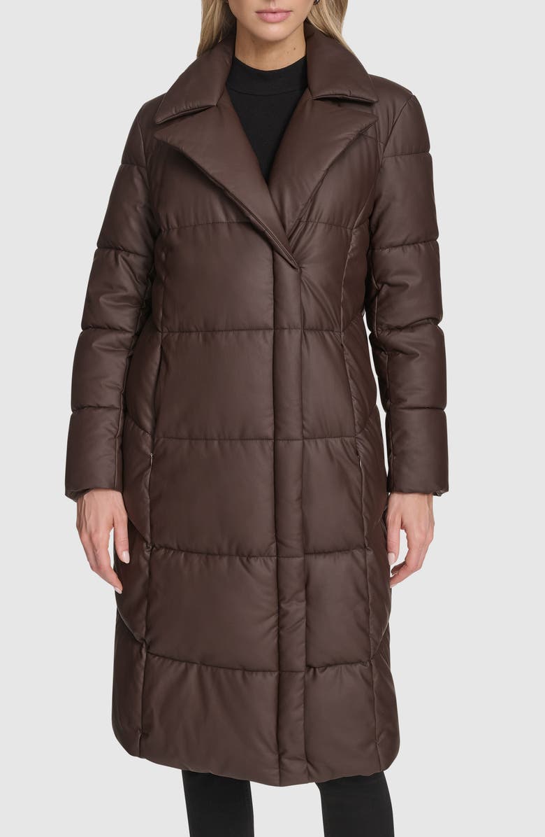 Andrew Marc Farren Water Resistant Puffer Coat, Alternate, color, Carob