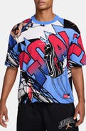 Jordan Brooklyn Oversize Soccer Print Cotton T-Shirt
