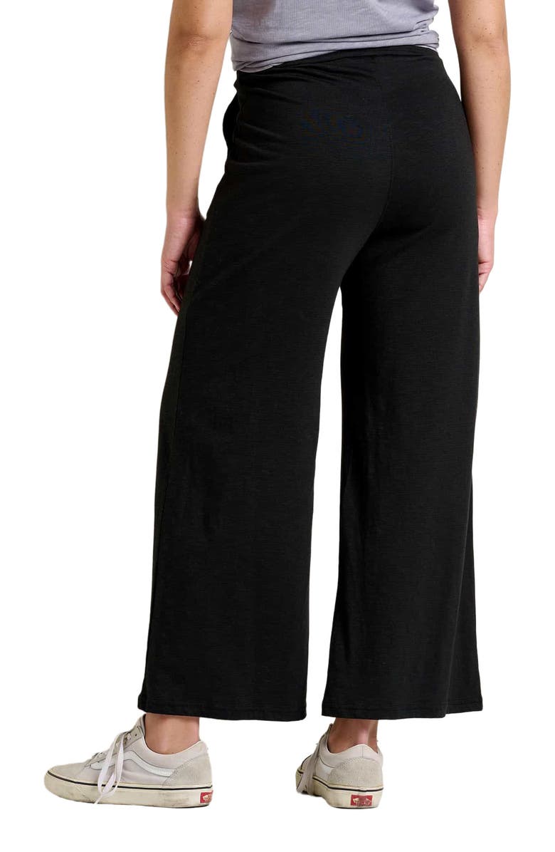 Toad & Co Chaka Wide Leg Crop Pant, Alternate, color, Black