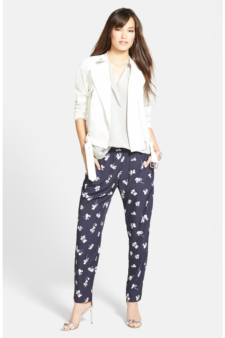 Soft Print Pants, Alternate, color, NAVY BLOSSOMS PRINT