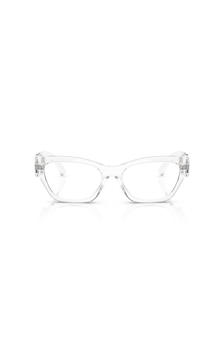 Versace 54mm Cat Eye optical glasses, Alternate, color, Transparent