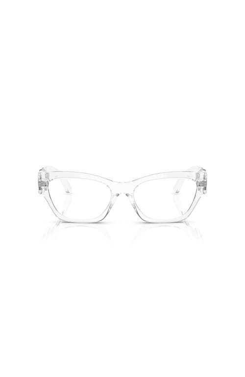 Versace 54mm Cat Eye Optical Glasses In White