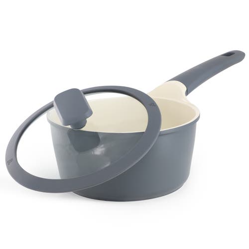 Oster Rooney 2 Quart Ceramic Nonstick Aluminum Saucepan With Lid In Gray