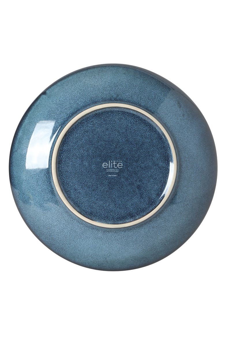 Castle Peak 12-Piece Reactive Glaze Stoneware Dinnerware Set, Alternate, color, Blue
