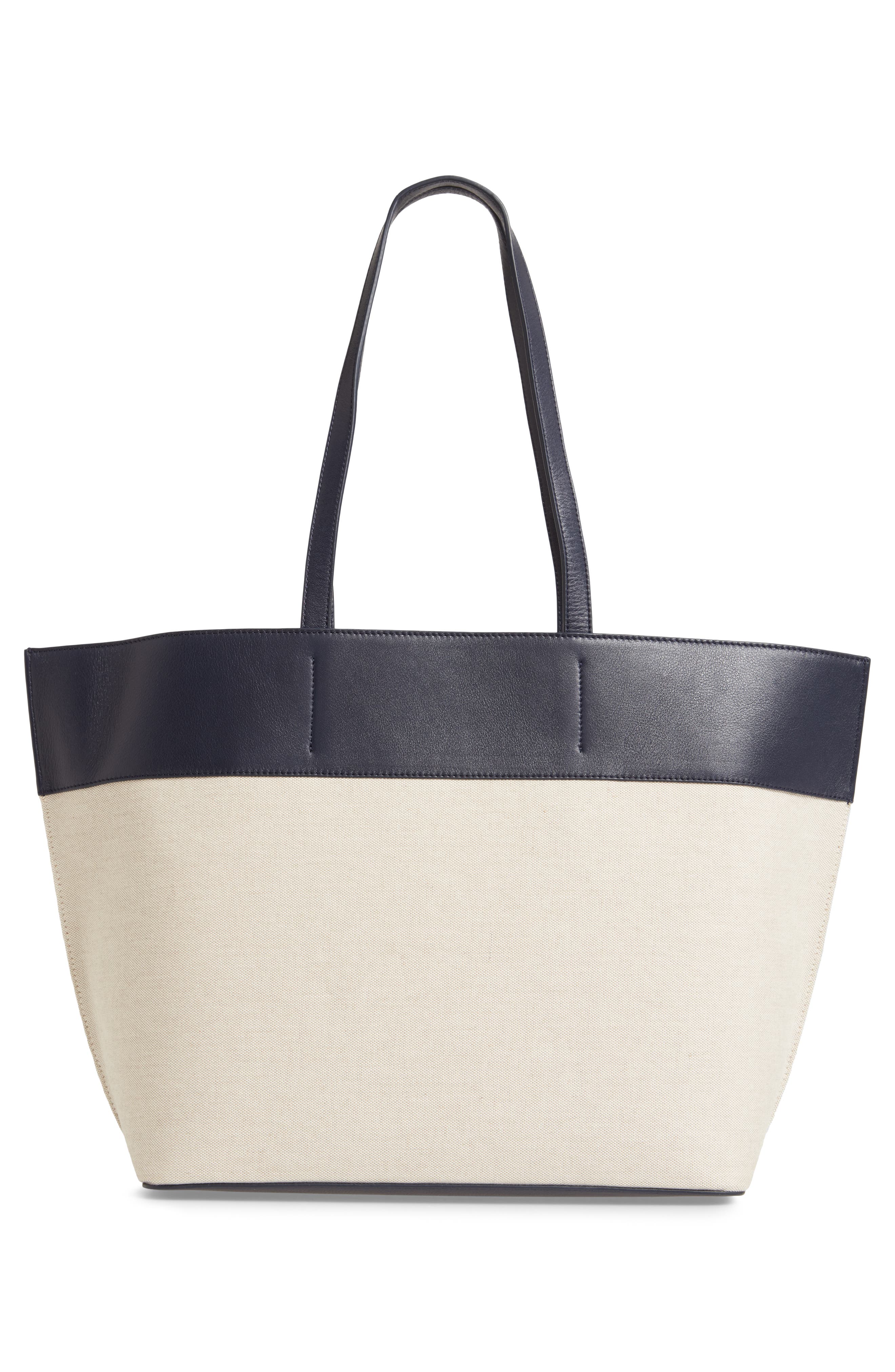 A.P.C. Totally Leather & Canvas Tote Bag, Alternate, color, 