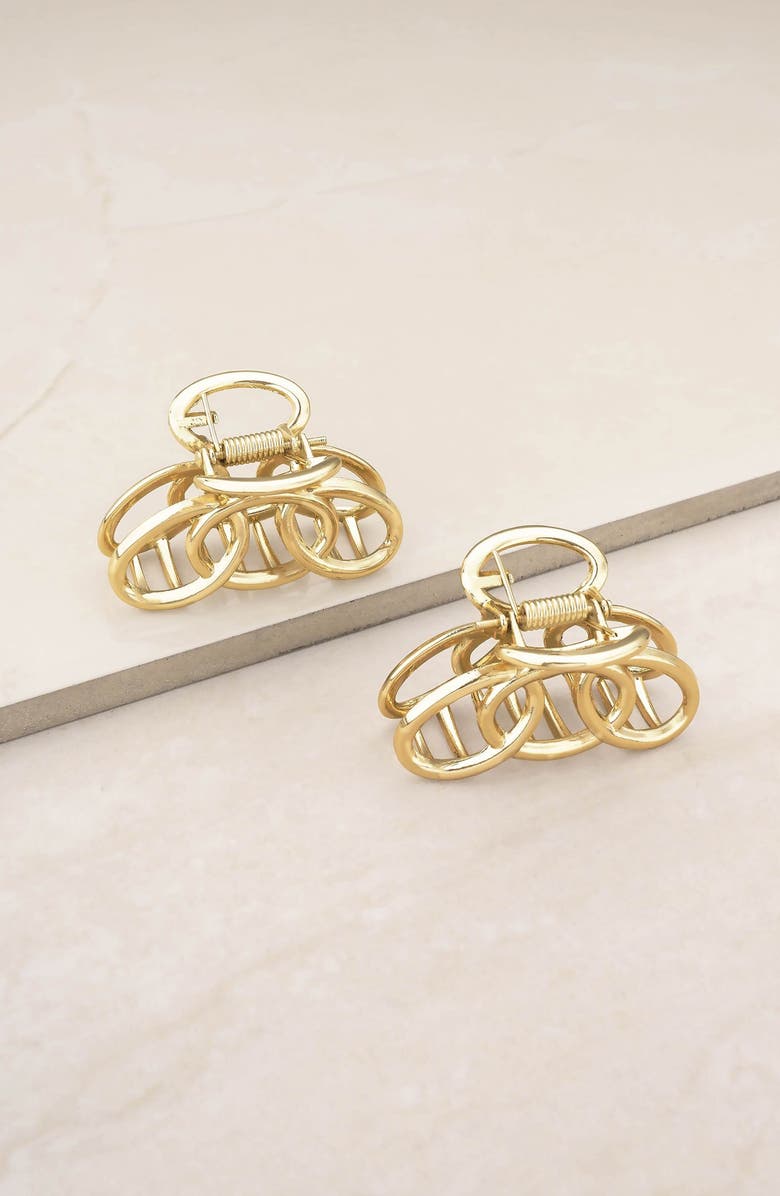 Ettika Assorted 2-Pack Jaw Clips, Alternate, color, Gold