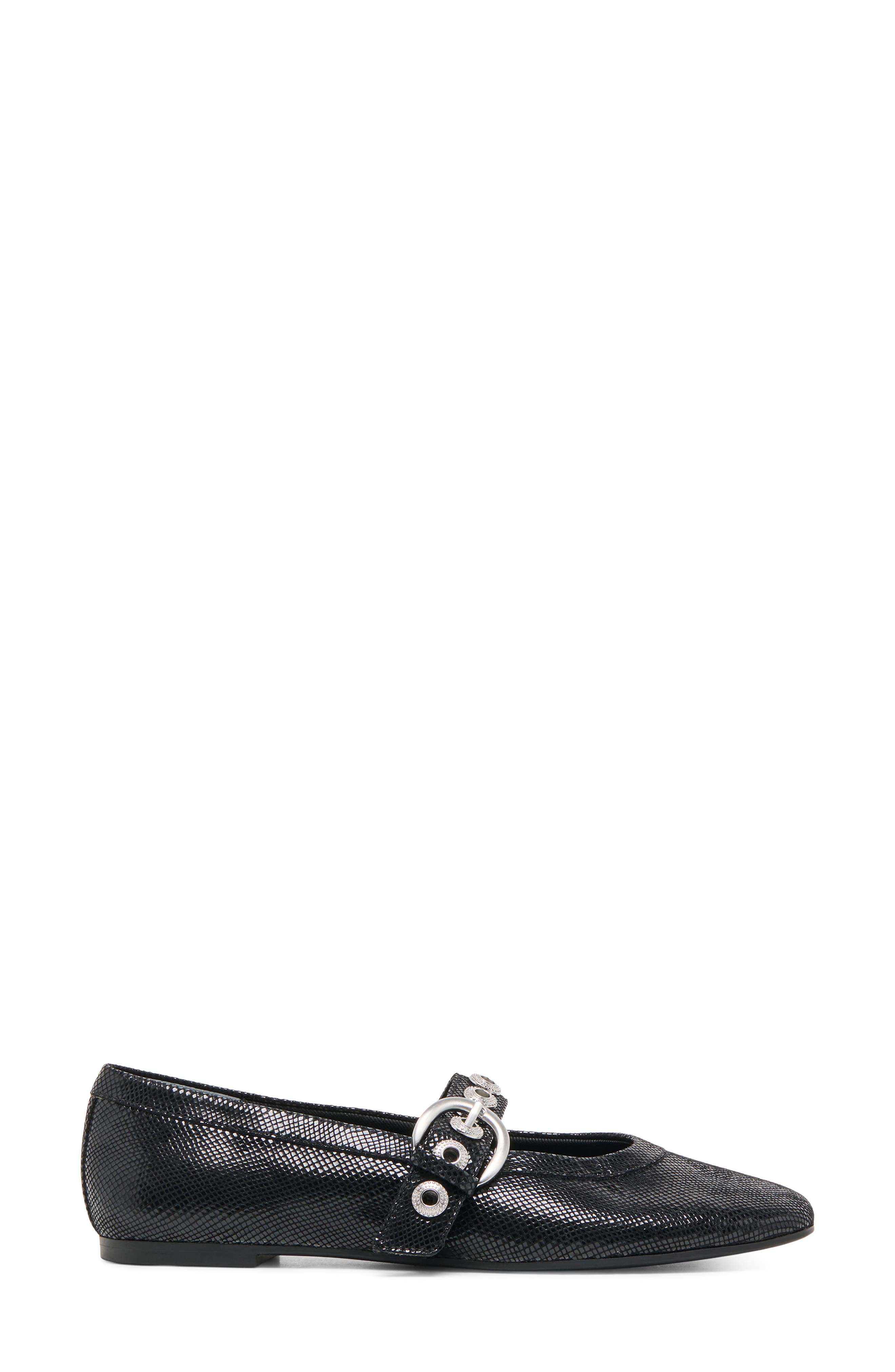 Marten Mary Jane Ballet Flat, Alternate, color, ONYX EMBOSSED LEATHER