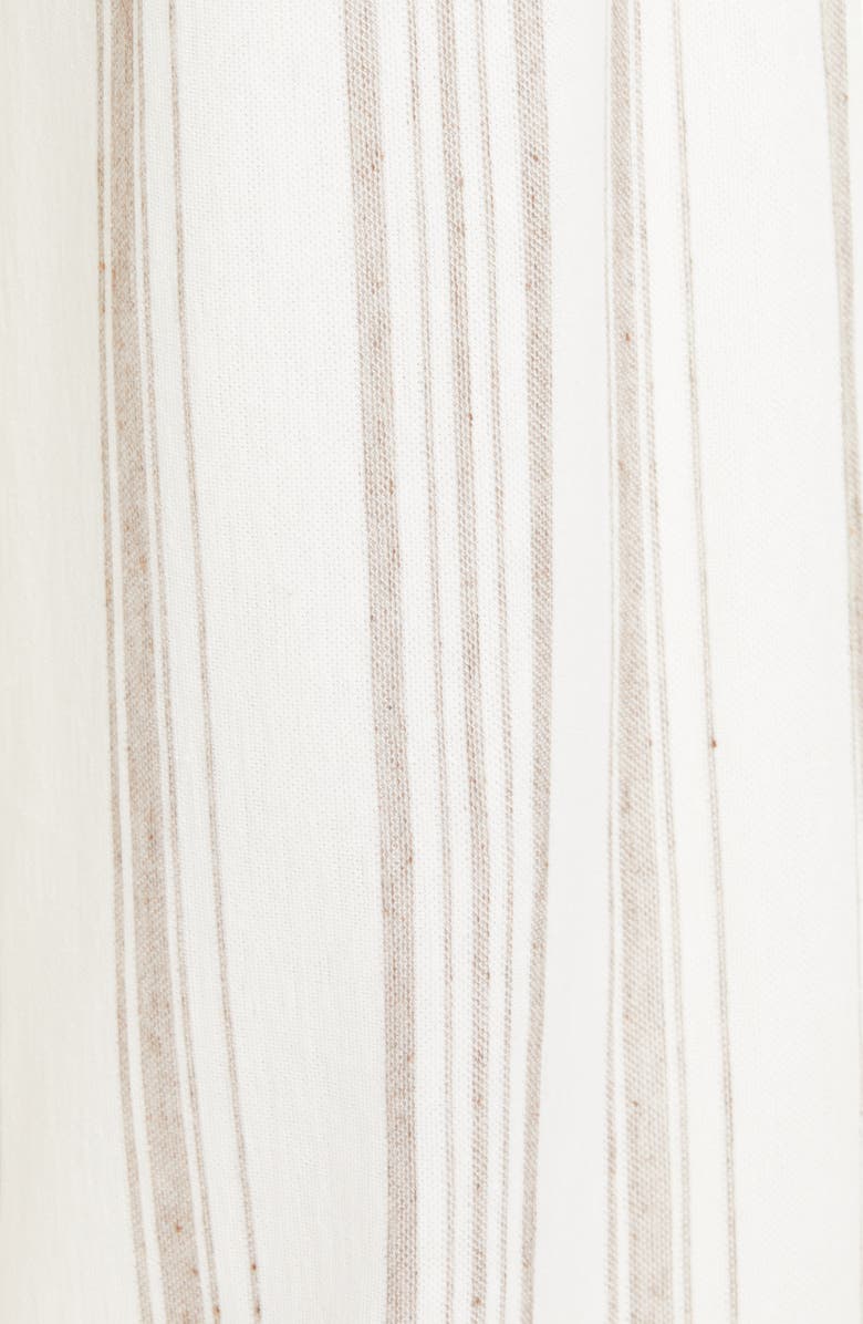 Max Mara Pinstripe Cotton & Linen Knit Pants, Alternate, color,