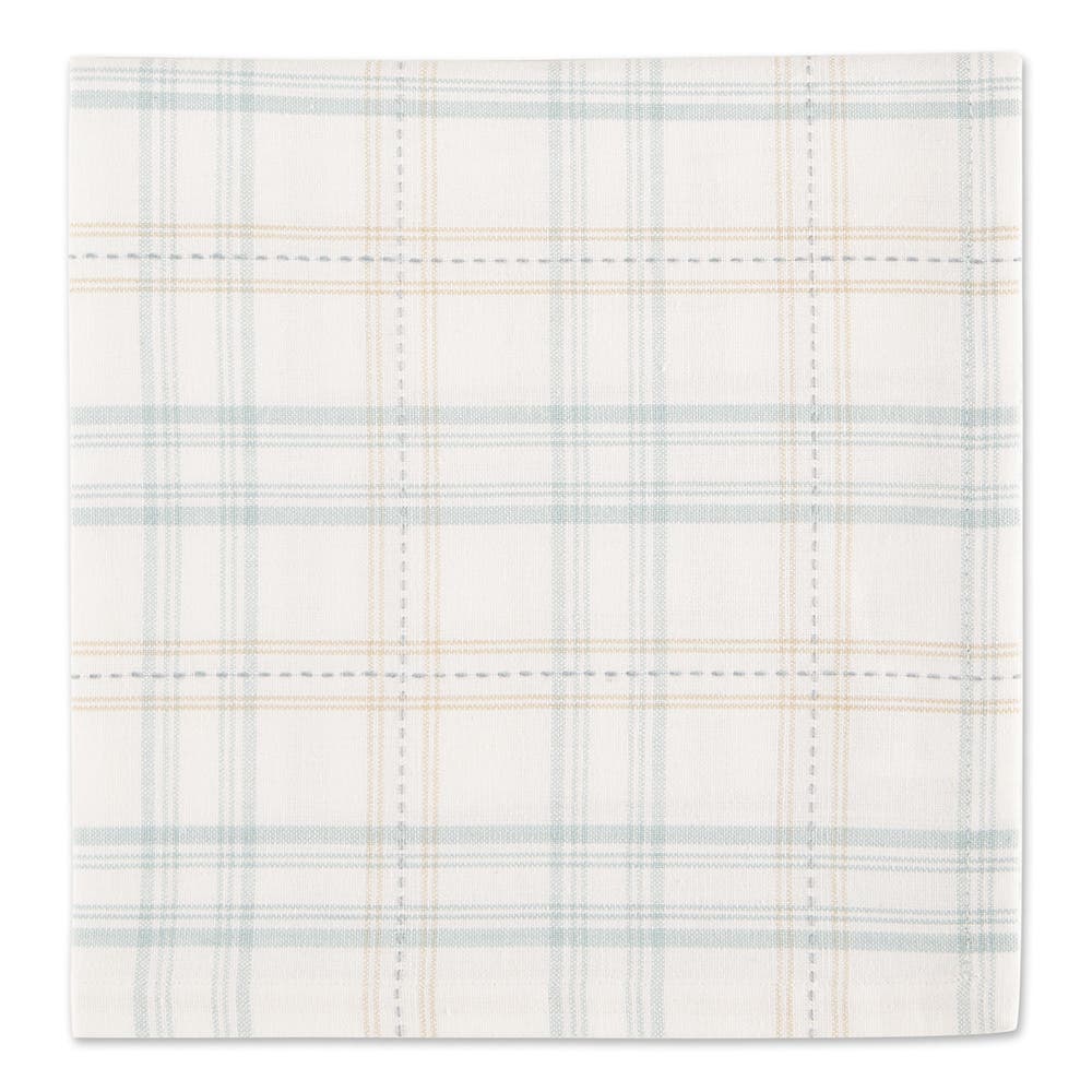 Dii Cottontail Garden Plaid Napkin Set/4 In White