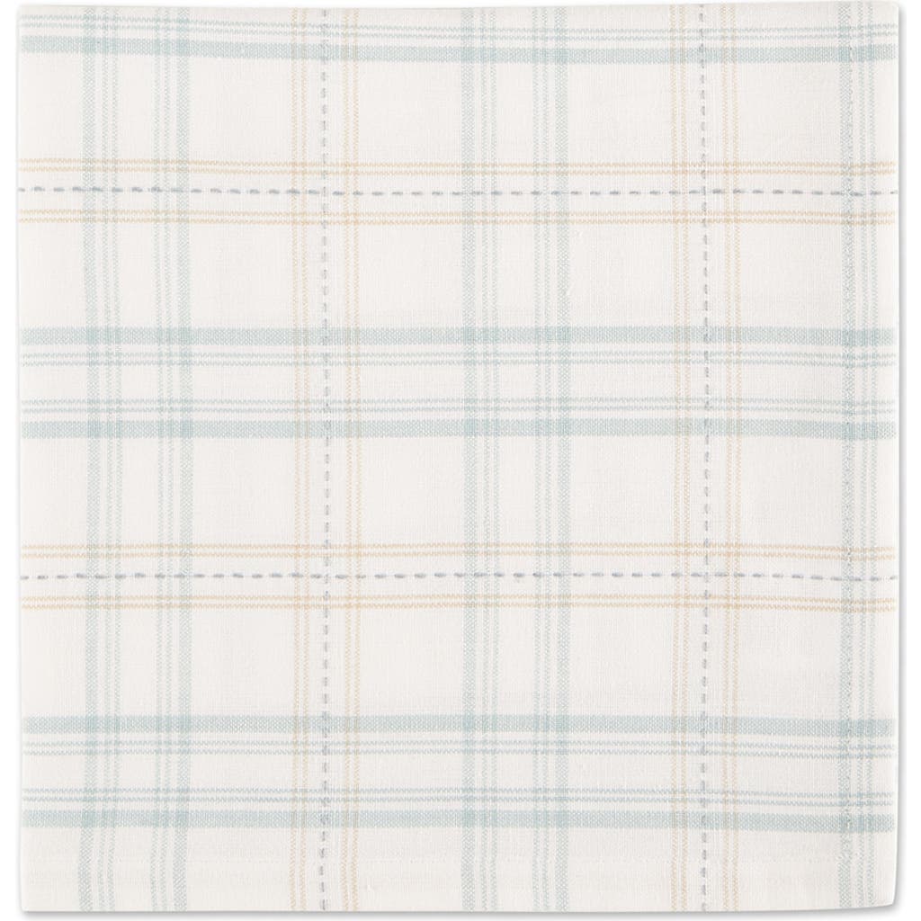Dii Cottontail Garden Plaid Napkin Set/4 In White