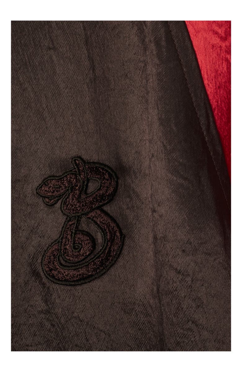 Burberry B Snake Satin Bomber Jacket, Alternate, color,