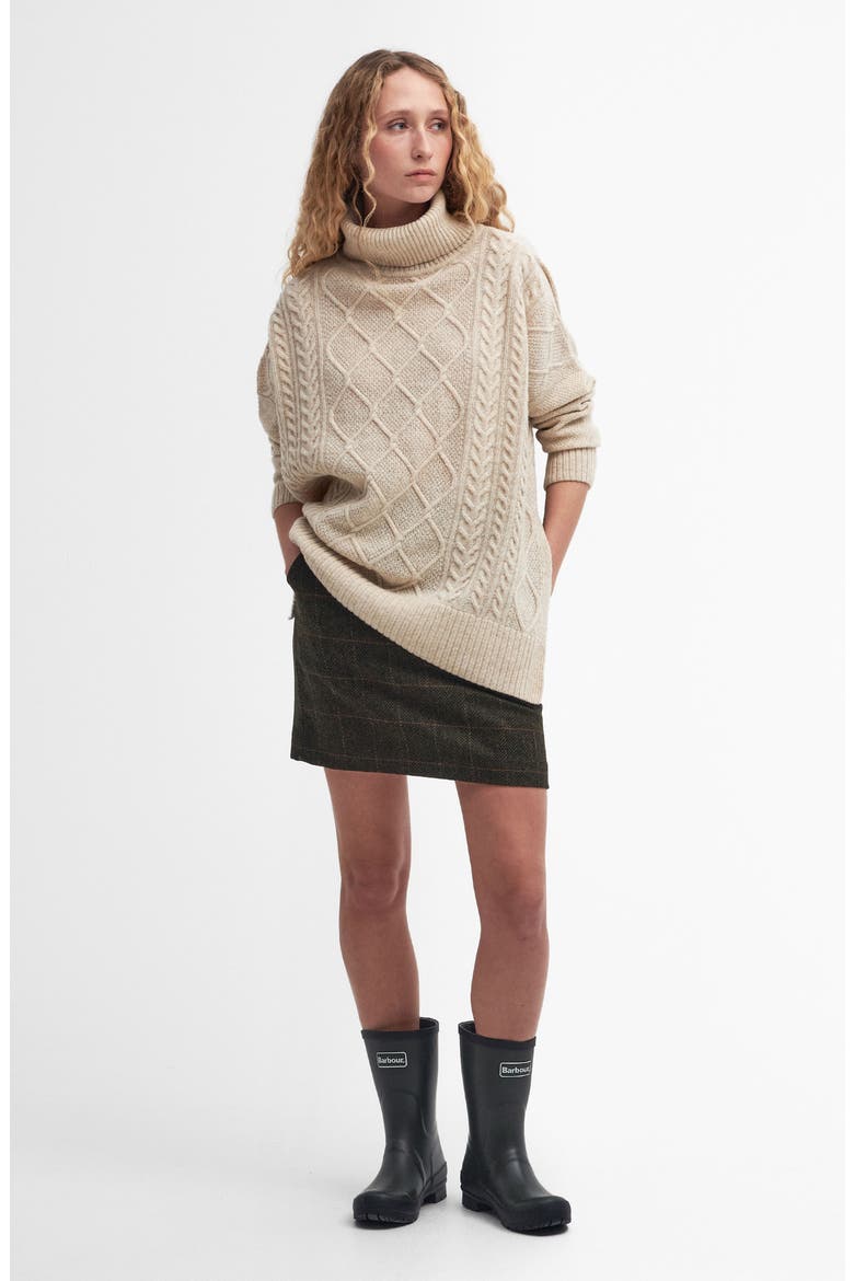 Burne Wool Blend Turtleneck Sweater, Alternate, color, OATMEAL
