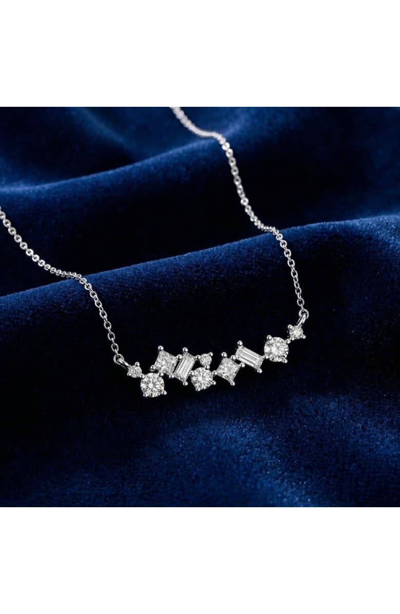 Bliss Diamond 1Ct TW Diamond Mixed Fancy Shape Designer Necklace 14k Gold Lab Grown Pendant, Alternate, color, 14K White Gold