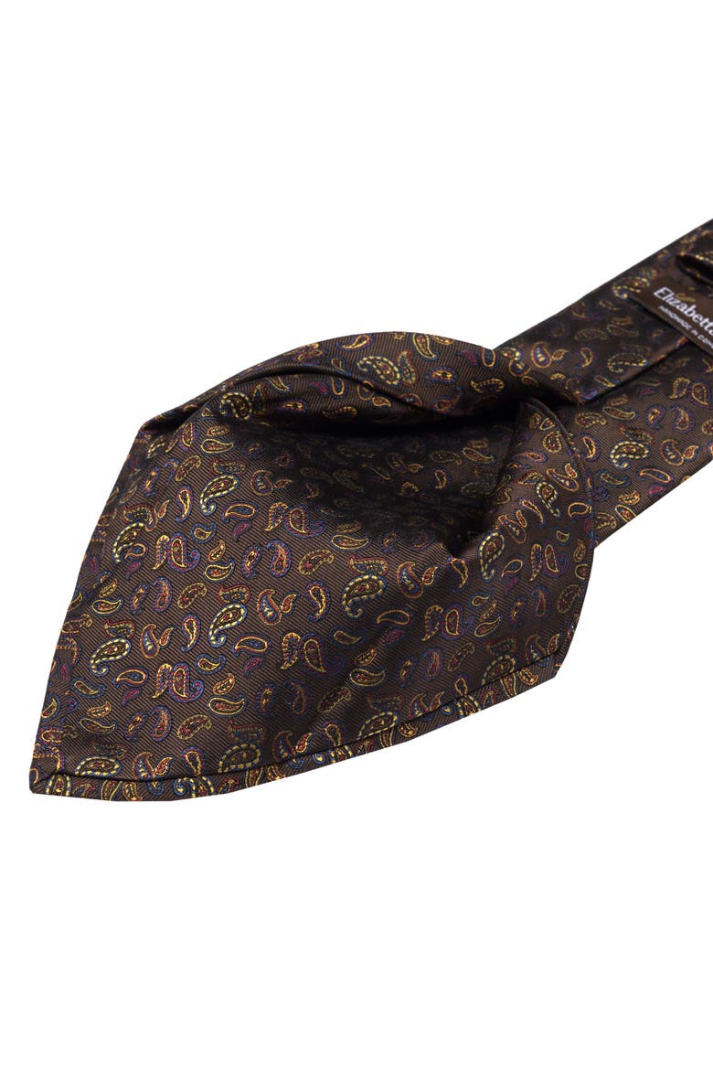 Sambuco - Extra Long Silk Jacquard Tie for Men, Alternate, color, Caffè