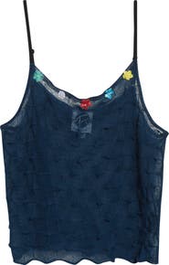 YanYan Borlor Floral Ribbon Wool Camisole