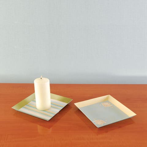Striped Candle Tray A/2
