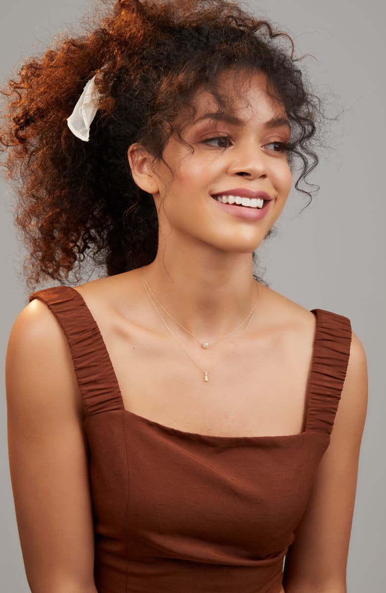 Bony Levy Katherine Diamond Rectangle Pendant Necklace, Alternate, color, 18K Yellow Gold