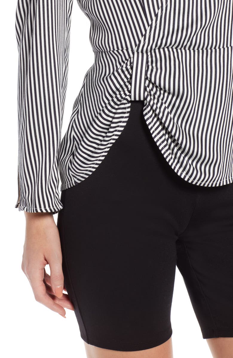 Something Navy Gathered Peplum Top, Alternate, color, 