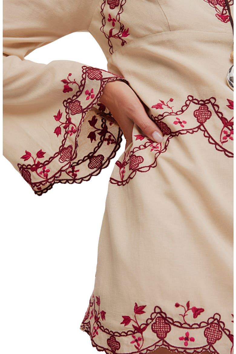 Bali Marlene Floral Embroidered Minidress, Alternate, color, VINTAGE COMBO