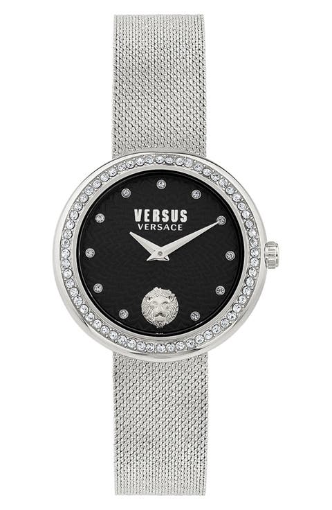 Lea Crystal Mesh Strap Watch, 35mm