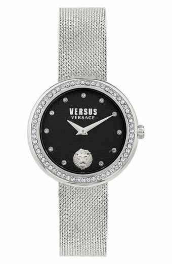 VERSUS Versace Lea Crystal Mesh Strap Watch, 35mm