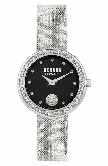 VERSUS Versace Lea Crystal Mesh Strap Watch, 35mm