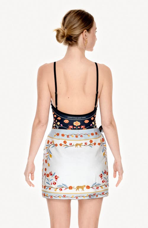Jessie Zhao New York Swim Cover Up Skirt-night Imagination In Black