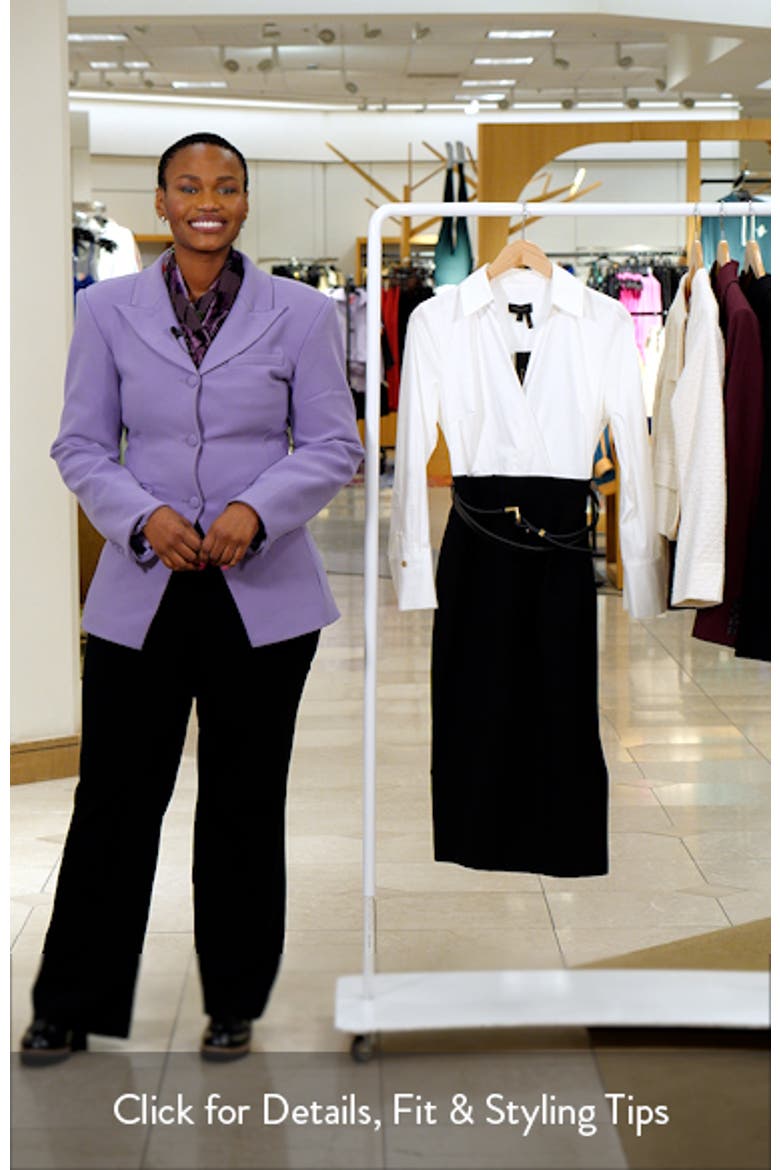 Belted Sateen Sheath Dress video