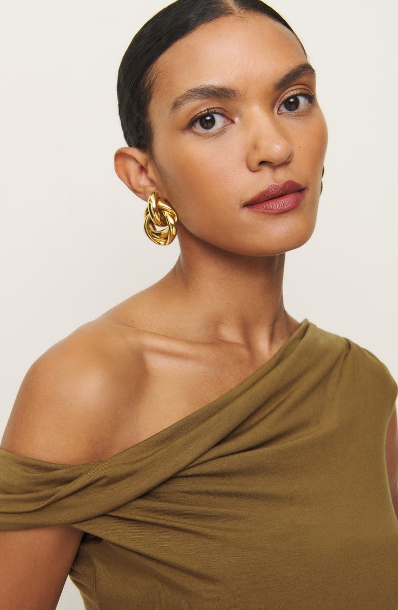 Reformation Jamen One Shoulder Knit Dress, Alternate, color, 