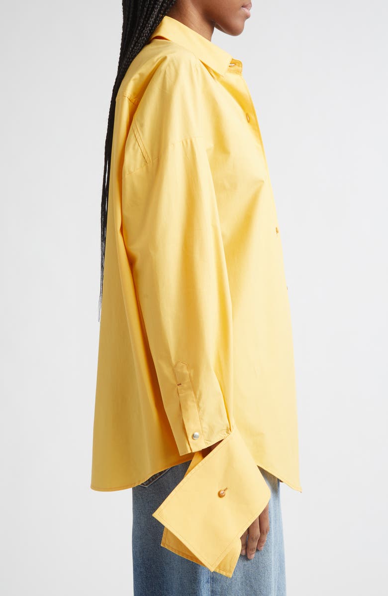 OSSOU Wren Cotton Poplin Button-Up Shirt, Alternate, color, Sole