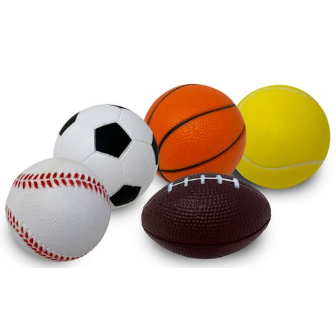 5 Ball Mini Sports Pack | Soft Foam Balls For Kids 3+