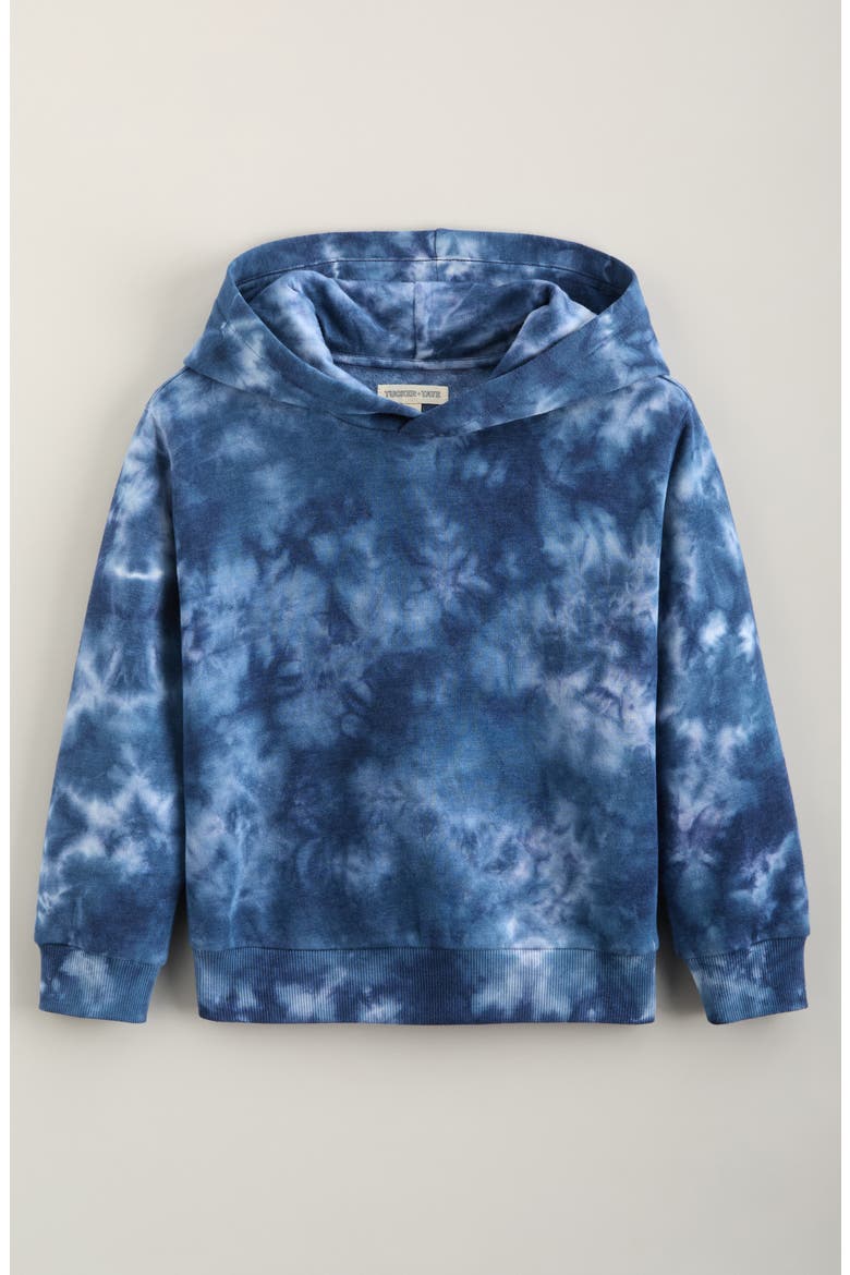 Kids' Tie Dye Hoodie, Main, color, NAVY DENIM TIE DYE