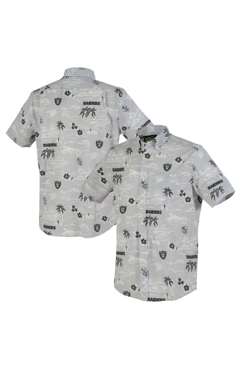 Reyn Spooner Men's Reyn Spooner Silver Las Vegas Raiders Kekai Performance Button-Down Shirt, Alternate, color, Silver