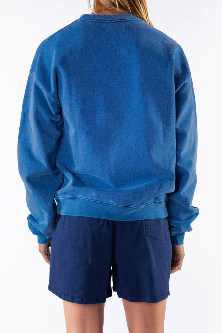 Gender Inclusive Post Surf Crew Sweatshirt, Alternate, color, Blue Wave