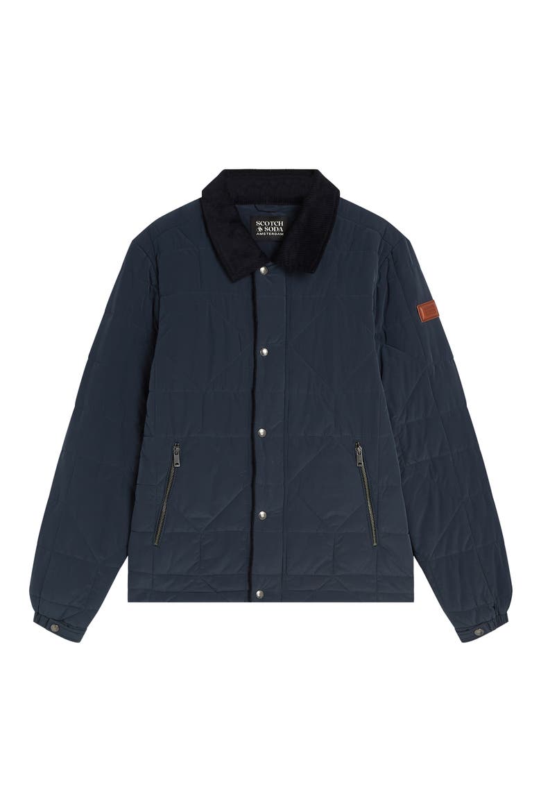 Quilted Geo Jacket, Alternate, color, SKY CAPTAIN