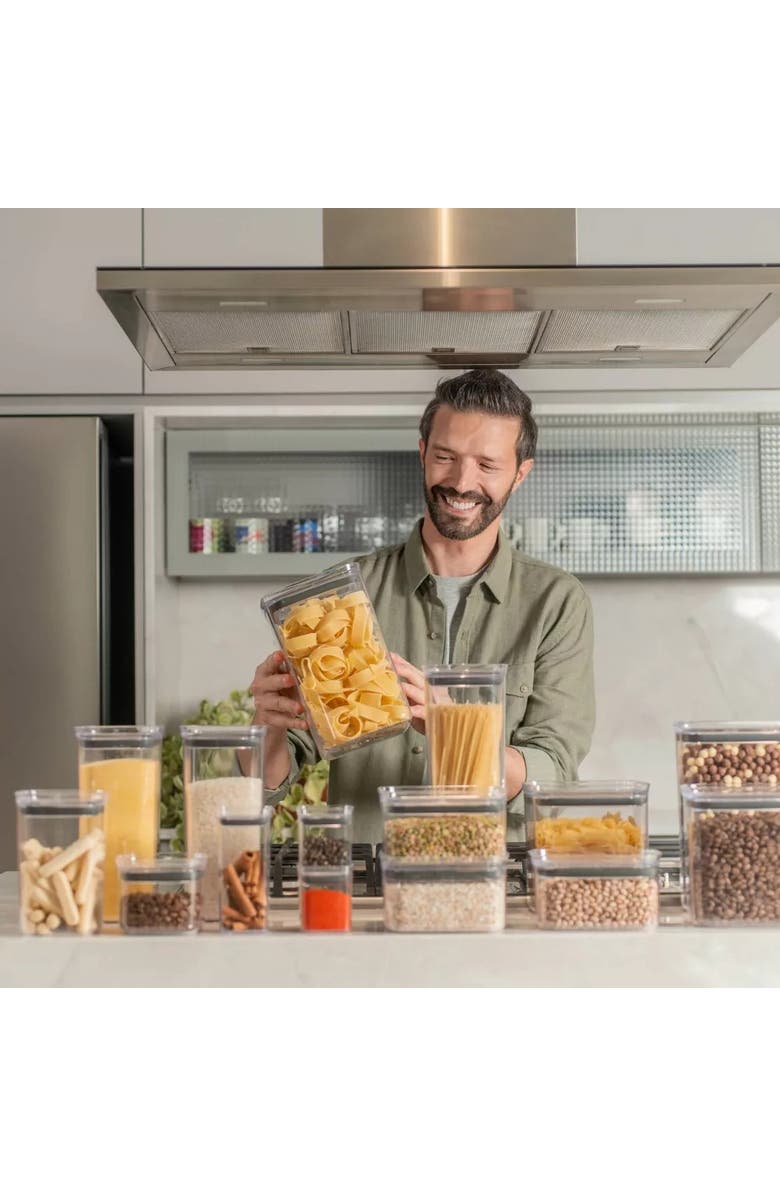 OU Airtight Clear Stackable Food Storage Container Set with Leak Proof Lid, Alternate, color, 