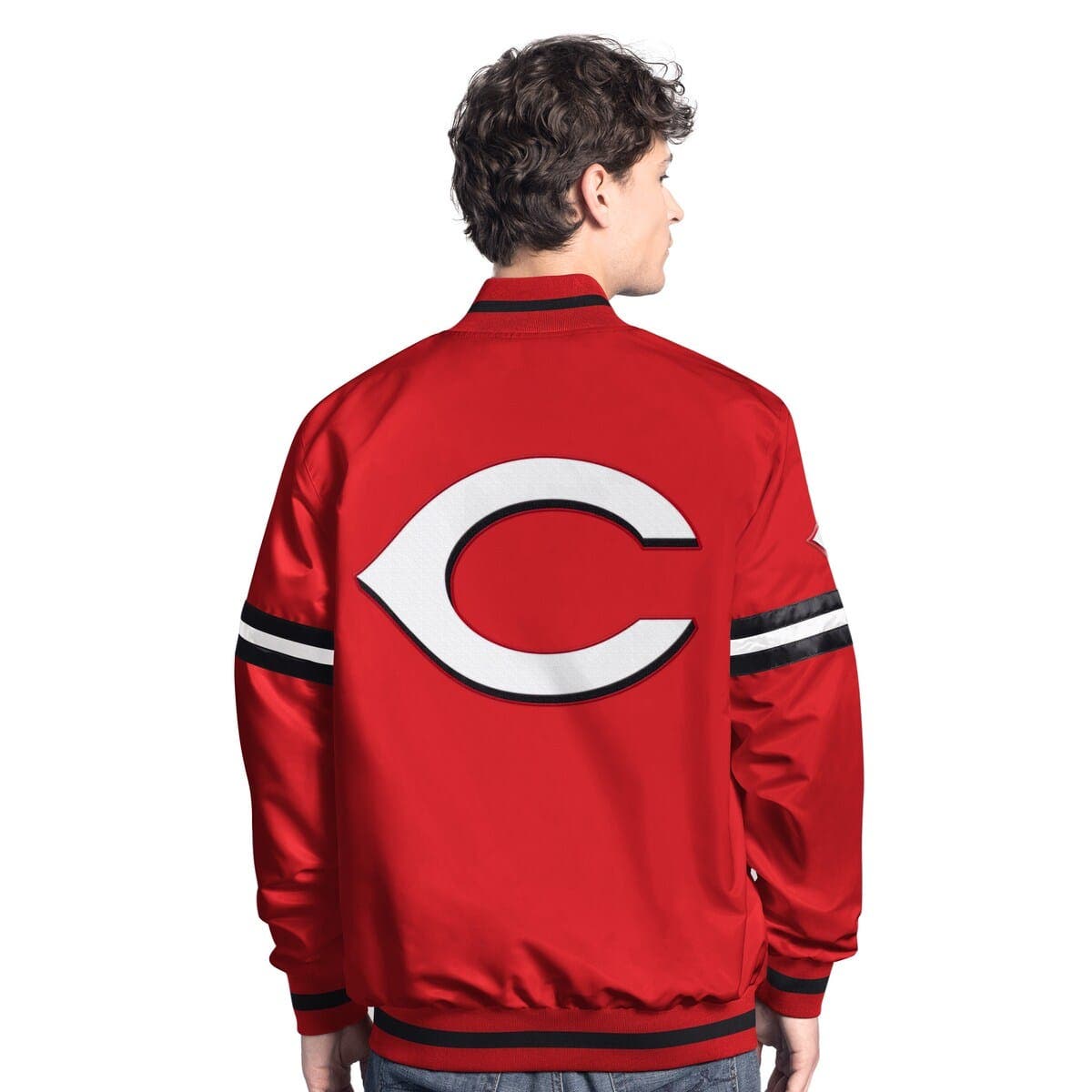 Men'sStarter  Red Cincinnati Reds Scout Full-Snap Varsity Jacket - image 2