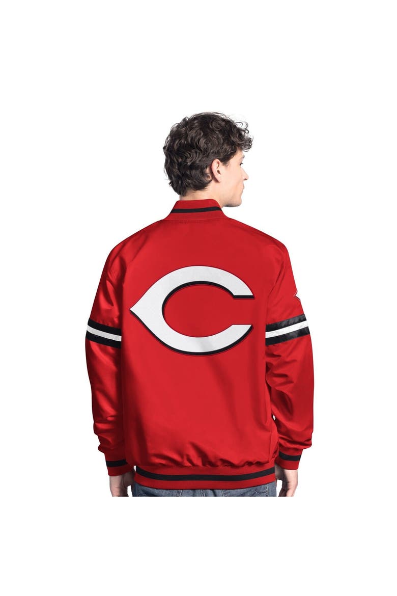 Men's Starter  Red Cincinnati Reds Scout Full-Snap Varsity Jacket, Alternate, color, Red