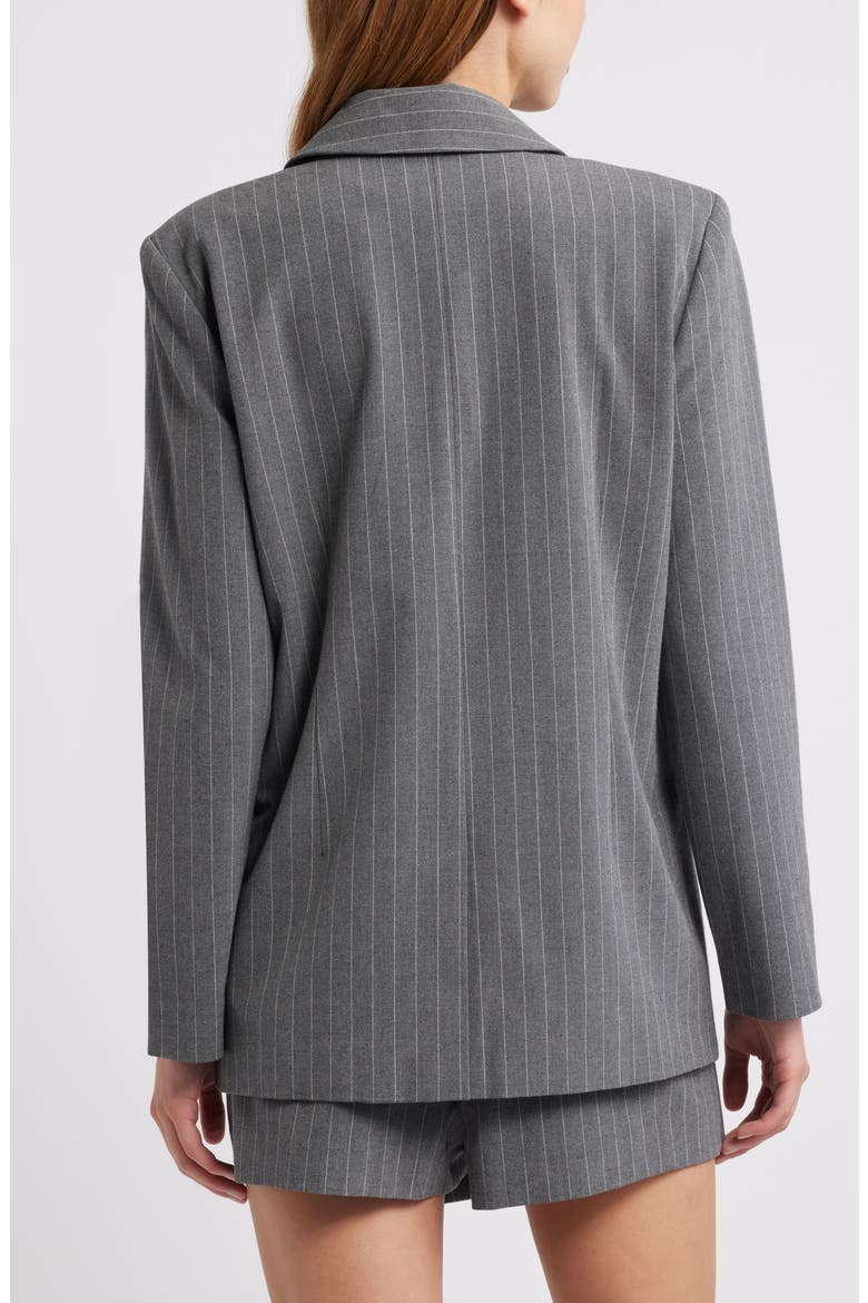 Relaxed Pinstripe Blazer, Alternate, color, GREY HEATHER EDIE STRIPE