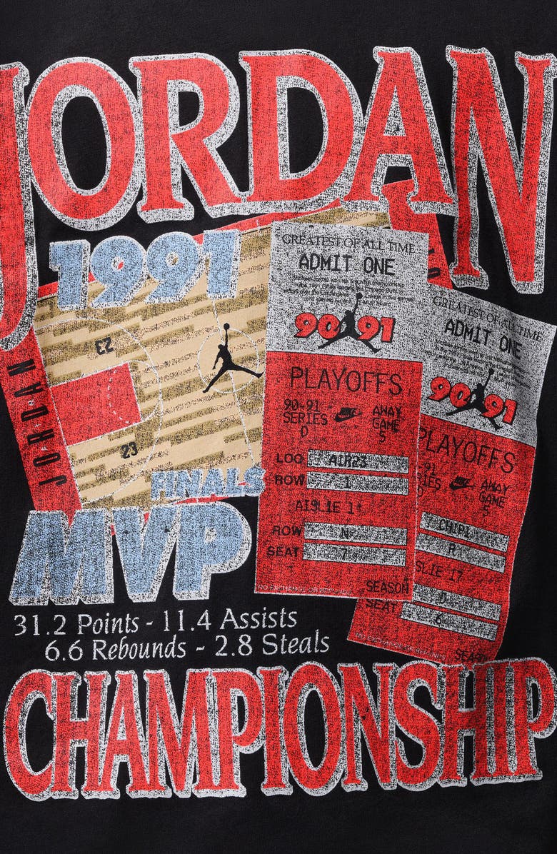 Jordan Kids' AJ6 91 Playoff Tix T-Shirt, Alternate, color, 