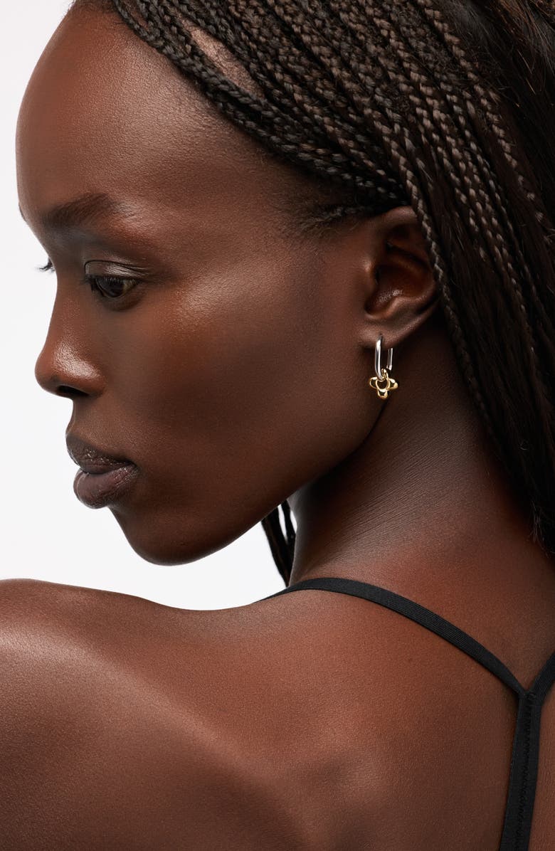 Ana Luisa Cassia Drop Hoop Earrings, Alternate, color, Gold / Silver