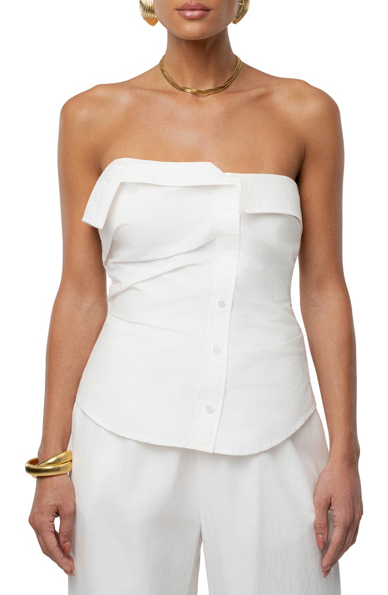 JLUXLABEL Riviera Strapless Top, Main, color, Ivory