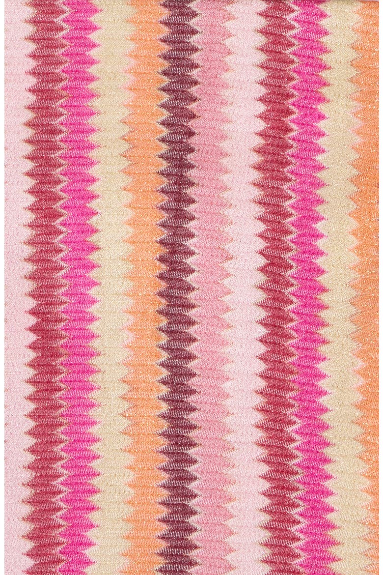 Chevron Stripe Oblong Scarf, Alternate, color, PINK MULTI